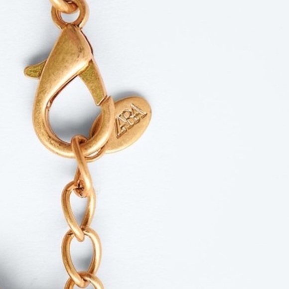 Zara Gold Irregular Baroque Keshi Pearls White Freshwater Pearl Chain Bracelet - Picture 13 of 16